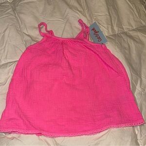 Cat & Jack Neon Pink Tunic Top Adjustable Straps for Kids